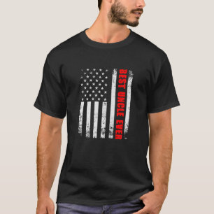 Camiseta Melhor Tio Ever American Flag Pregancy Announeme