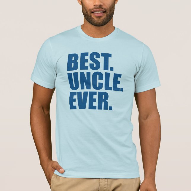 Camiseta Melhor. Tio. Nunca. (azul) (Frente)