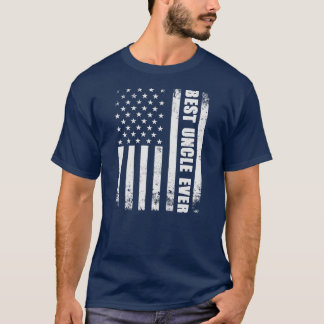 Camiseta Melhor Tio Nunca Homens Bandeira Americana Bandeir