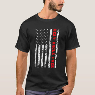 Camiseta Melhor Tio Nunca Vintage EUA Bandeira Patriótica F