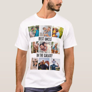 Camiseta Melhor Tio Personalizado Na Colagem De Fotos Galáx
