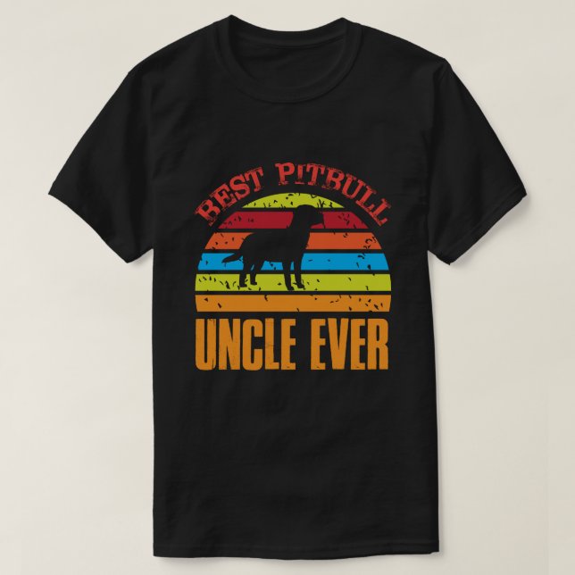 Camiseta Melhor TIO Pitbull Vintage (Frente do Design)