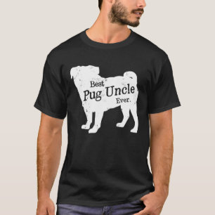 Camiseta Melhor Tio Pug de Todos Orgulhoso Vintage Cachorri