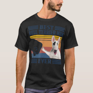 Camiseta Melhor Touro Terrier Mãe Vintage Dia das Mães