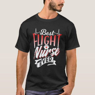Camiseta Melhor Trabalho de Enfermeira de Voo da Equipe Méd