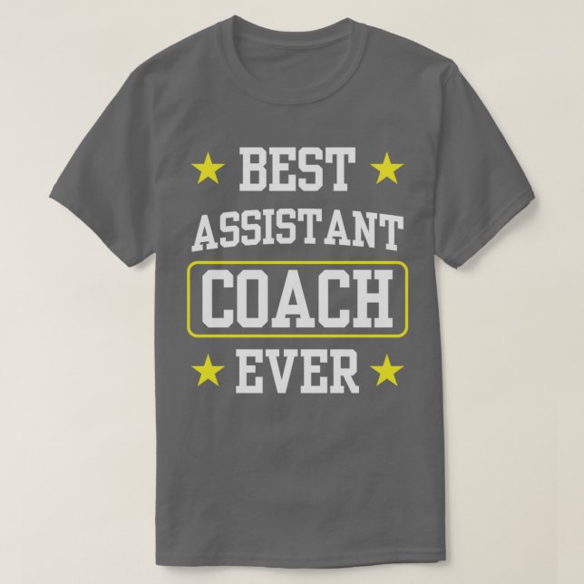 Camiseta Melhor treinador assistente de treinador de sempre (Frente do Design)