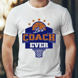 Camiseta Melhor treinador de sempre - Design de basquete