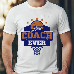 Camiseta Melhor treinador de sempre - Design de basquete
