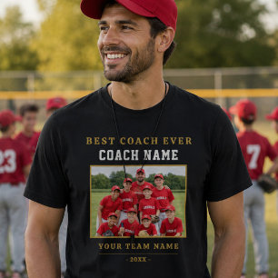 Camiseta Melhor Treinador de Todos os Tempos Foto Presente