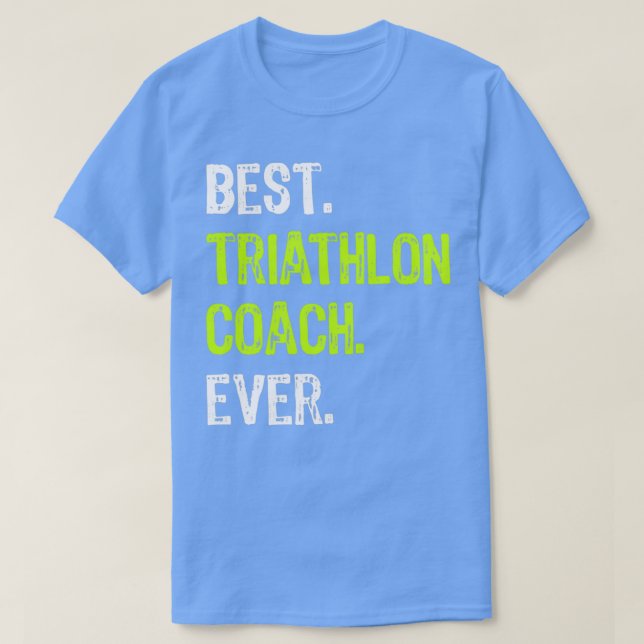 Camiseta Melhor treinador Triathlon, Dom Engraçado (Frente do Design)