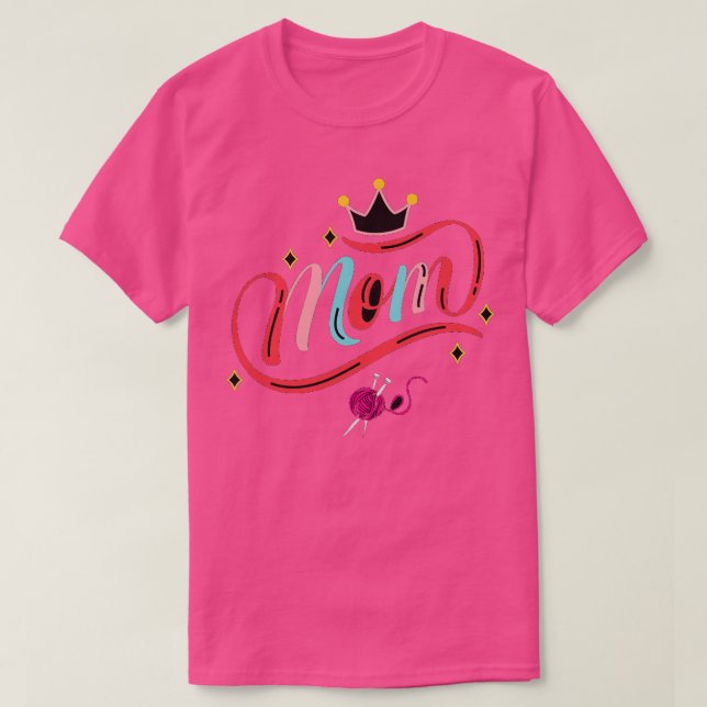 Camiseta Melhor tricô Mãe 38 (Frente do Design)