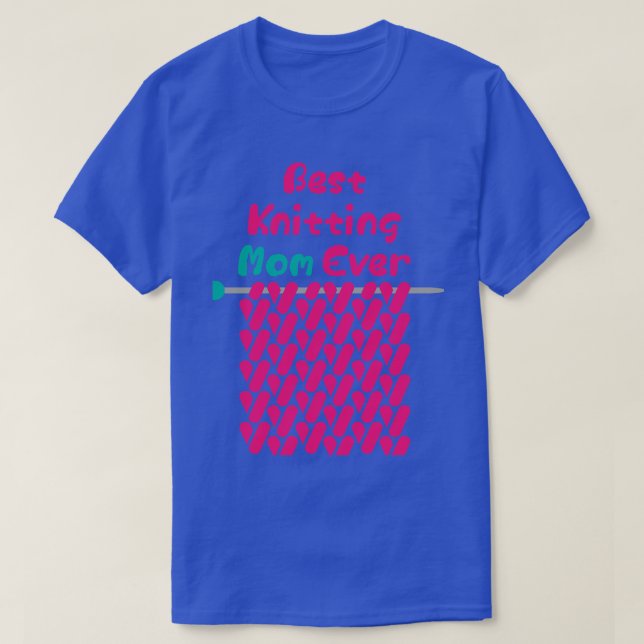 Camiseta Melhor tricô Mãe 57 (Frente do Design)
