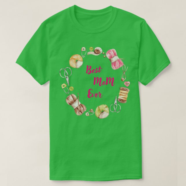 Camiseta Melhor tricô Mãe De 132 (Frente do Design)