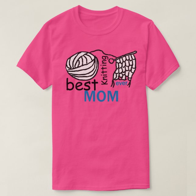 Camiseta Melhor tricô Mãe De 345 (Frente do Design)