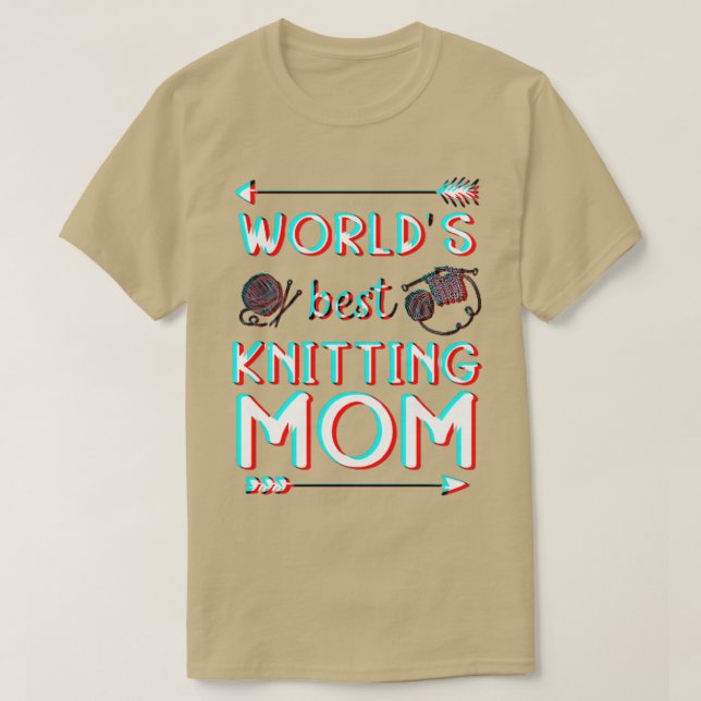Camiseta Melhor tricô Mãe De 434 (Frente do Design)