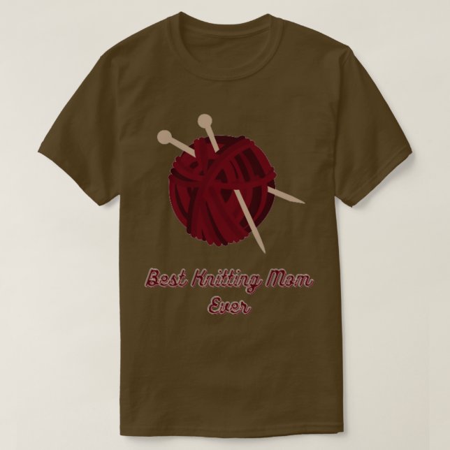 Camiseta Melhor tricô Mãe De 477 (Frente do Design)