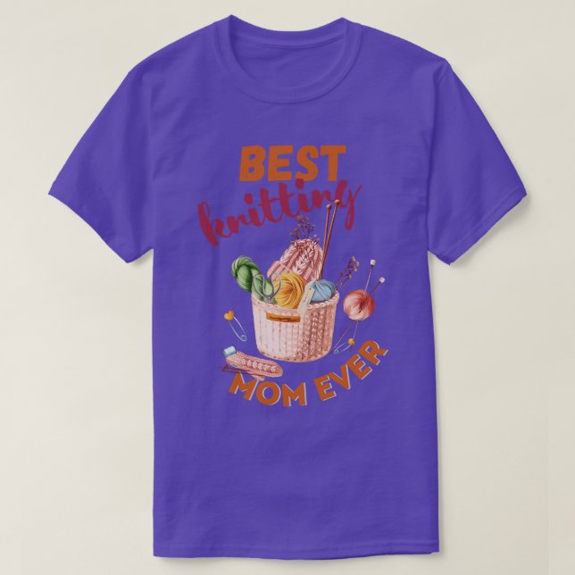 Camiseta Melhor tricô Mãe De 531 (Frente do Design)