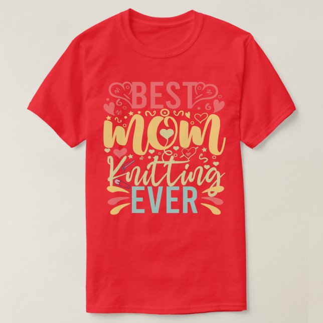Camiseta Melhor tricô Mãe De 591 (Frente do Design)
