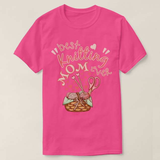Camiseta Melhor tricô Mãe De 66 (Frente do Design)