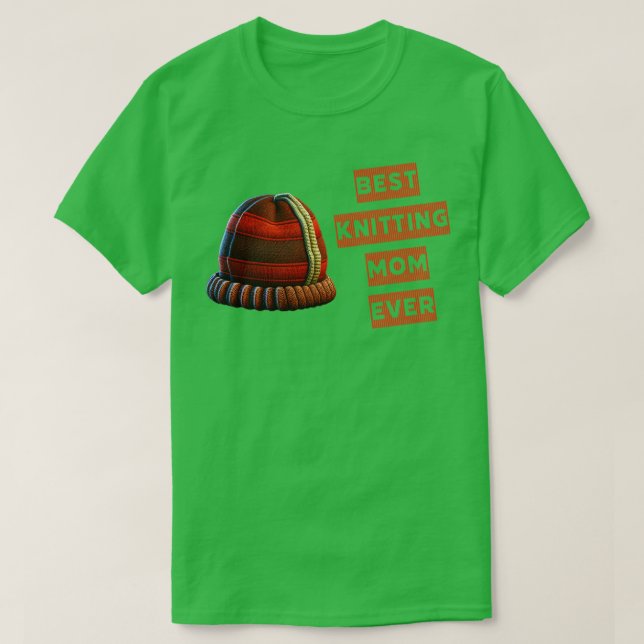 Camiseta Melhor tricô mãe de sempre2 (Frente do Design)