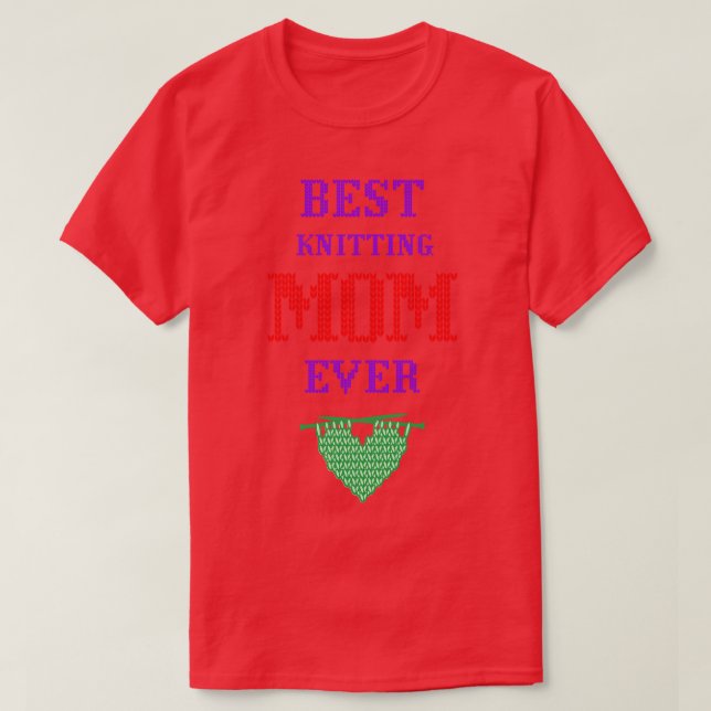 Camiseta Melhor tricô Mãe De Todos (3) (Frente do Design)