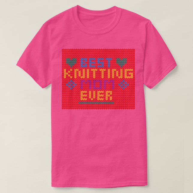 Camiseta Melhor tricô Mãe Ever12 (Frente do Design)