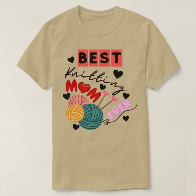 Camiseta Melhor tricô Mãe Ever85 (Frente do Design)