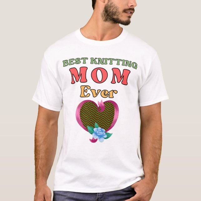 Camiseta Melhor tricô para a mamãe (Frente)