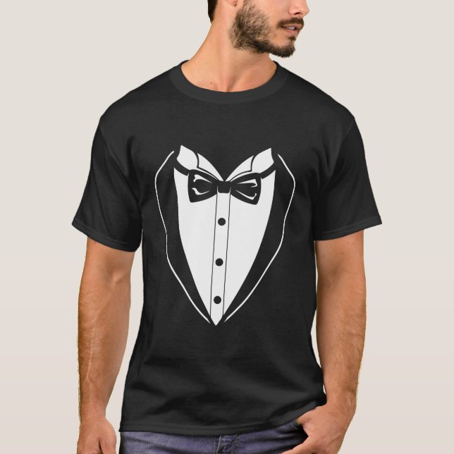 Camiseta Melhor Tux para Noivo Solteirão Casamento (Frente)