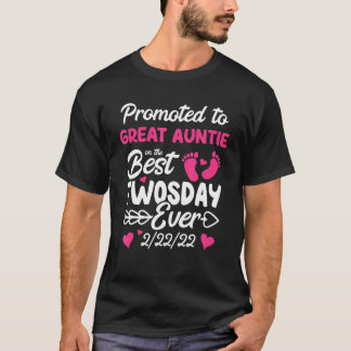 Camiseta Melhor Twosday Já Promovida Para Tia Excelente Ne