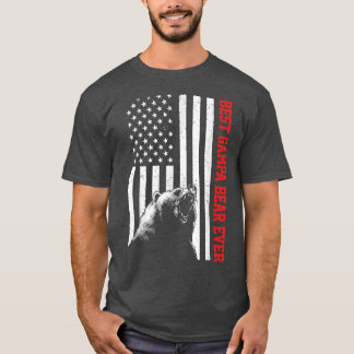 Camiseta Melhor Urso de Gampa Alguma Vez nos EUA Bandeira A
