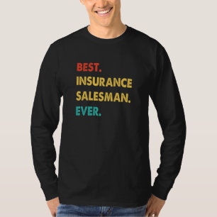 Camiseta Melhor Vendedor de Seguro Retro de Todos os Tempos