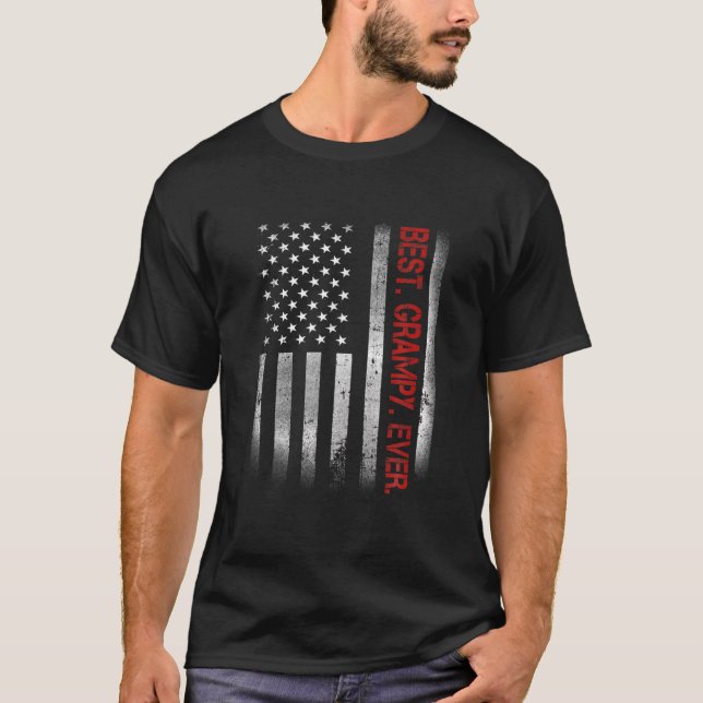 Camiseta Melhor Vergonhota De Bandeira Americana Para Pai P (Frente)