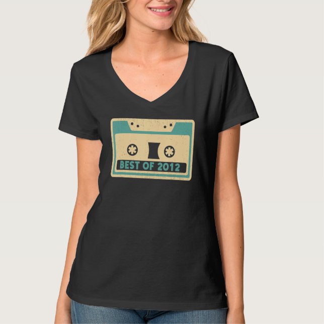 Camiseta Melhor Versão De 2012 Do Cassette Tape Player Vint (Frente)