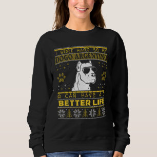 Camiseta Melhor Vida Com Dogo Argentino Engraçado Christm F