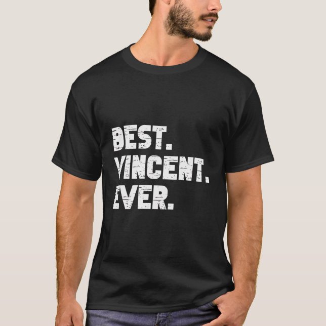 Camiseta Melhor Vincent Nunca Popular Nomes de Nascimento C (Frente)