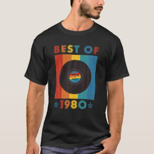 Camiseta Melhor Vintagem De Disco De Música Com Gift 1980