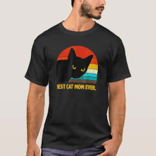 Camiseta Melhor Vintagem De Feliz dia de as mães Da Cat Mãe