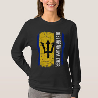 Camiseta Melhor vovô Barbadiano Ever Barbados Bandeira do P