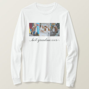 Camiseta Melhor Vovó Colagem de Fotos Ever 3 