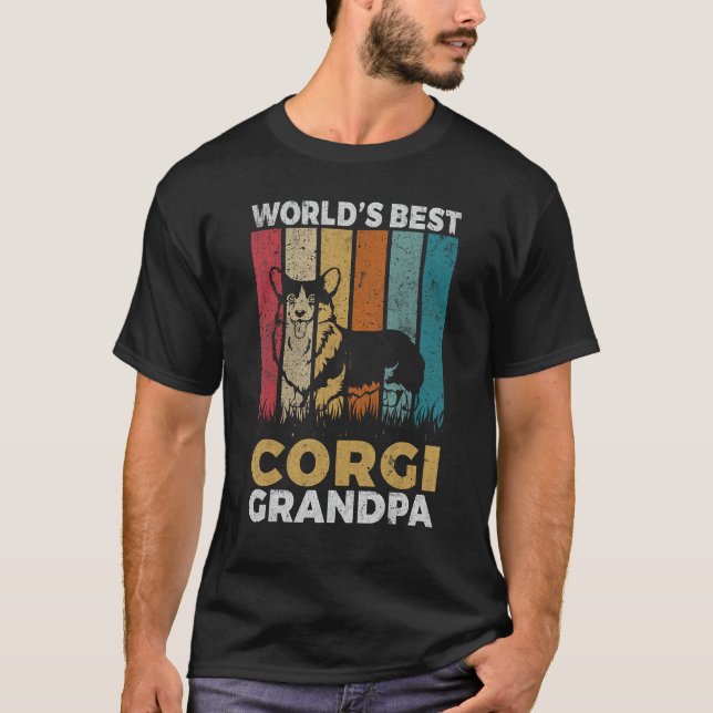 Camiseta Melhor vovô Corgi do mundo (Frente)