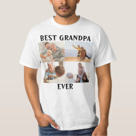 Camiseta Melhor Vovô De 4 Fotografias Criar O Seu Próprio