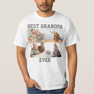 Camiseta Melhor Vovô De 4 Fotografias Criar O Seu Próprio