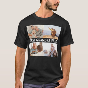 Camiseta Melhor Vovô De 4 Fotografias Criar O Seu Próprio