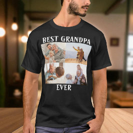 Camiseta Melhor Vovô De 4 Fotografias Criar O Seu Próprio