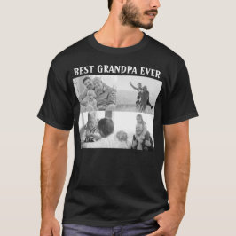 Camiseta Melhor Vovô De 4 Fotografias Criar O Seu Próprio