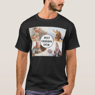 Camiseta Melhor Vovô De 4 Fotografias Criar O Seu Próprio