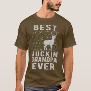 Camiseta Melhor Vovô de Buck Já Camuflou Bandeira dos EUA
