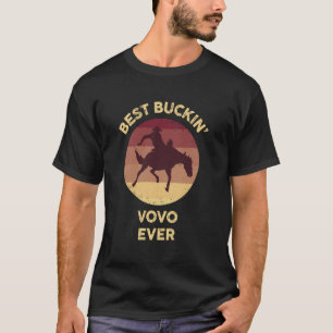 Camiseta Melhor Vovo de Buckin' de Todos os Tempos Rodeio O