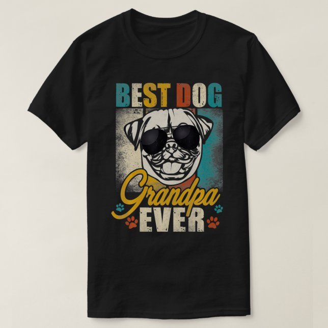 Camiseta Melhor Vovô De Cachorro Chinês Alguma Vez Cachorro (Frente do Design)